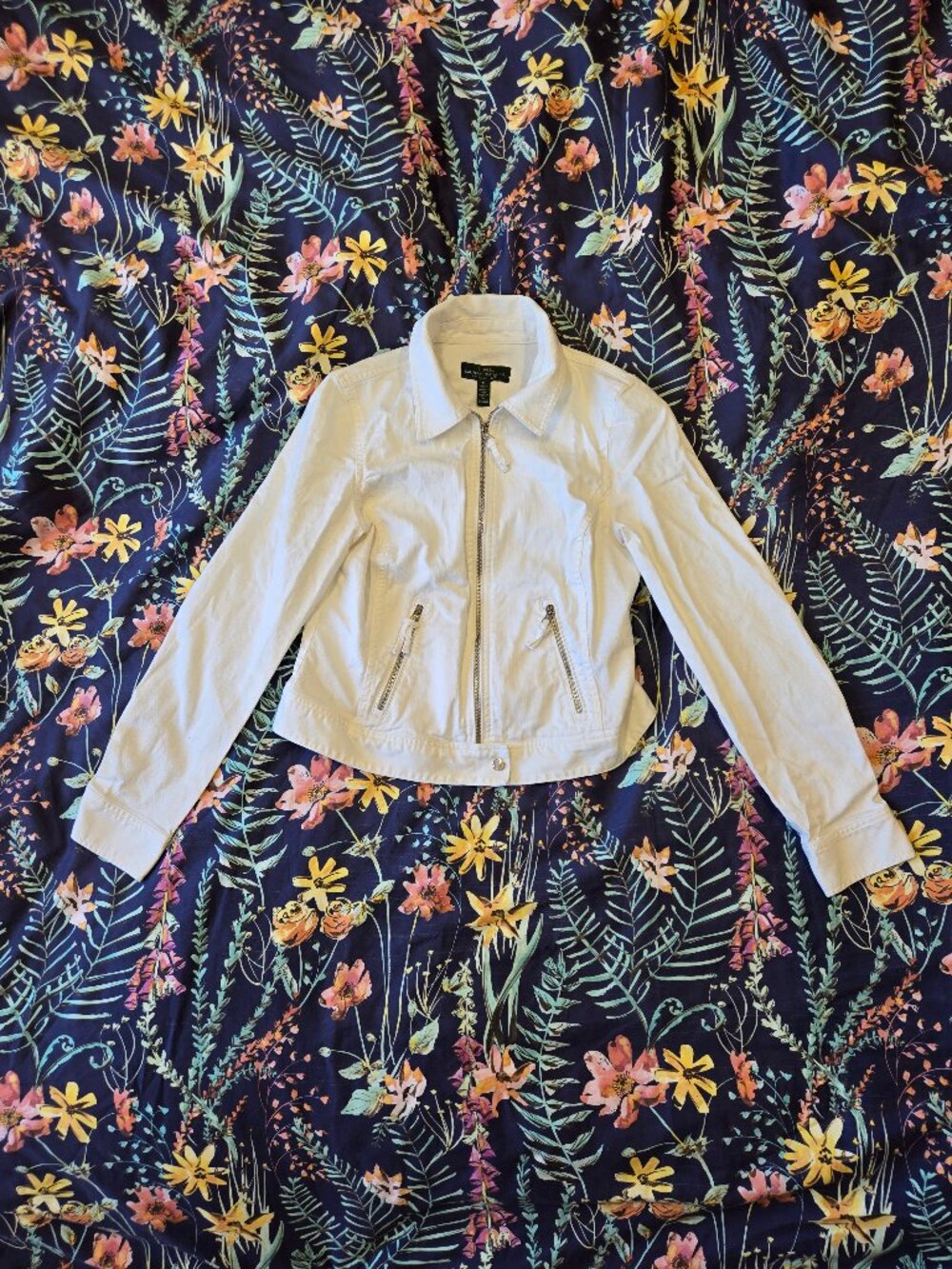 Lauren Jeans Co. Ralph Lauren White Jean Jacket Women's Medium